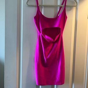 Body con neon pink dress